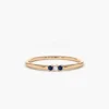 925 Silver Minimal Sapphire and Diamond Ring - Image 5