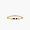 925 Silver Minimal Sapphire and Diamond Ring - Image 8