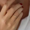 925 Silver Minimalist Diamond Stacking Ring - Image 4