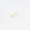 925 Silver Minimalist Pave Duo Chain Earring - Image 2