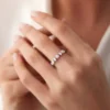 925 Silver Mixed Cut Diamond Ring - Image 4