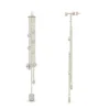 Mixed shape bezel-set tassel earring in gold plated sterling silver