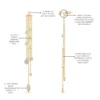 925 Silver tassel earring with premium CZ diamond stones