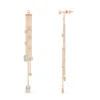 Tassel earring featuring premium CZ stones and bezel settings
