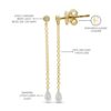 Gold-plated 925 Sterling Silver earring with mixed shapes