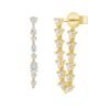 925 Silver mixed shapes drop chain statement earrings