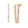 Statement drop chain earrings with geometric mixed shapes