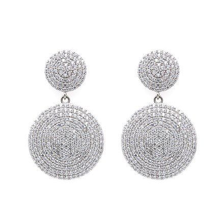 925 Silver Moissanite Dangle Earrings