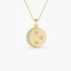 925 Silver Moon and Crescent Necklace