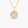 925 Silver Moon and Crescent Necklace - Image 7
