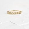 925 Silver Moons Stacking Diamond Ring with moon-shaped stone accents