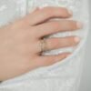 925 Silver Moons ring featuring a slim celestial band