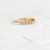 Moon accent stacking ring in 925 sterling silver