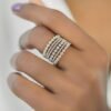 Celestial stacking ring with thick gold plating
