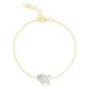 925 Silver Multi-shape 2-Diamond Statement Bracelet - Image 2