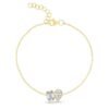 925 Silver Multi-shape 2-Diamond Statement Bracelet - Image 3