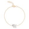 925 Silver Multi-shape 2-Diamond Statement Bracelet - Image 5