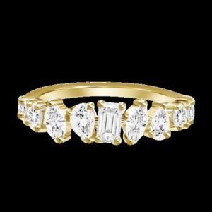 925 Silver Multi-shape Diamond Band
