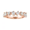 925 Silver Multi-shape Diamond Half Eternity Band - Image 2
