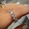 925 Silver Multi-shape Diamond Ring