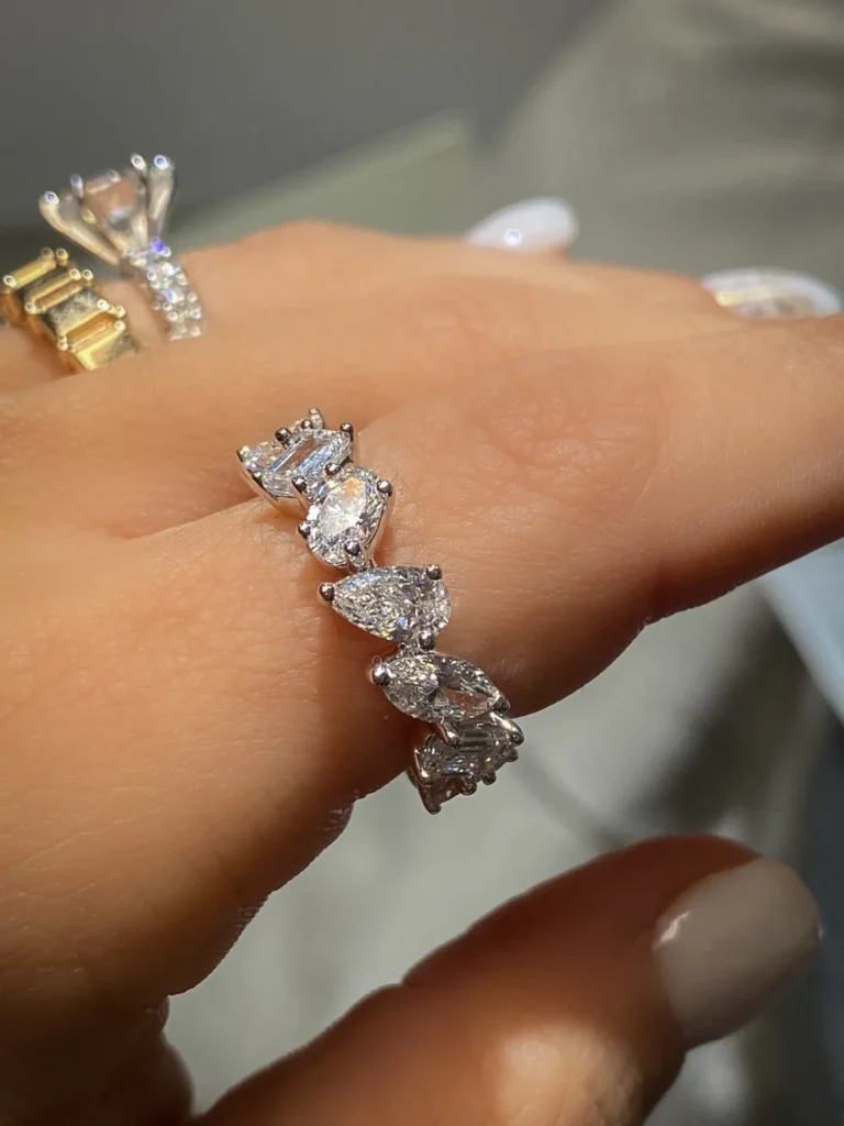 925 Silver Multi-shape Diamond Ring