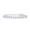 925 Silver Multi-shape Diamond Tennis Bracelet