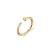 925 Sterling Silver nail ring with thick gold plating