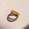 925 Silver Noemi Diamond Wave Duo Ring - Image 6