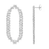 925 Silver O Diamond Earrings in sterling silver with gold plating