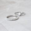 Eternity ring featuring opal stones and gold plating