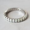 Gold plated sterling silver ring with opal stones