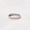Slim 3mm opal ring in sterling silver