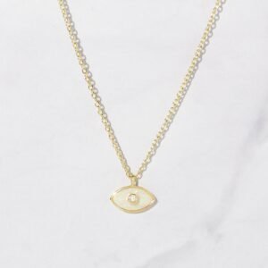 925 Silver Opal Evil Eye Necklace