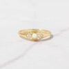 925 Sterling silver evil eye ring with opal centre and stones