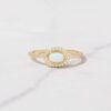 925 Silver Opal Halo Ring - Image 3