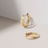 925 Silver Opal Hoop Earrings - Image 5