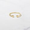 925 silver open cuff ring with polished ball ends