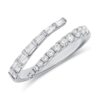 Open wrap ring with premium CZ diamond stones and pave setting