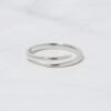 Dainty 3.5mm open spiral ring in thick gold plating