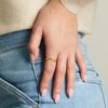 Thin 3.5mm spiral ring crafted from sterling silver