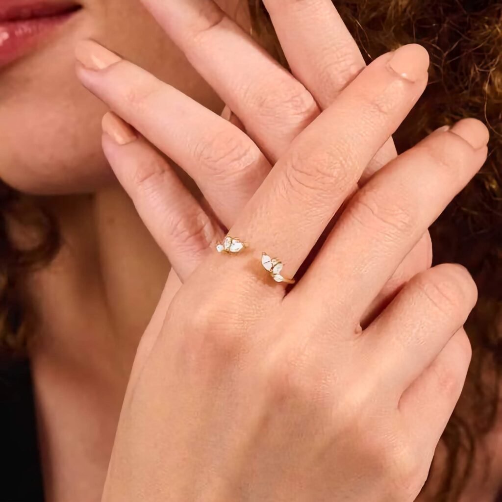 925 Silver Open Stacking Flower Ring