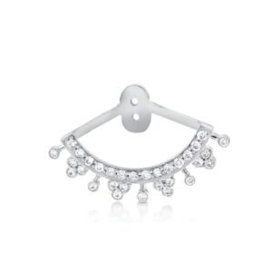 925 Silver Orchid Ear Jacket