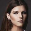 Floral ear jacket crafted in 925 sterling silver with thick gold plating