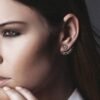 Orchid motif ear jacket with refined layered design