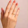 925 Silver Oval Citrine Ring with oval centre stone