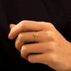 925 Silver Oval Citrine Ring in 925 sterling silver with gold plating