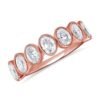 Half eternity band in sterling silver with thick gold plating