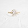 Oval cut solitaire engagement ring in 925 sterling silver