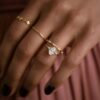 Diamond-like solitaire ring with premium CZ oval stone