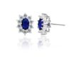925 Silver Oval Cut Sapphire Studs - Image 2